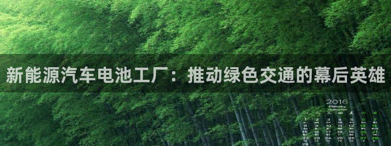 优发国际游戏17：新能源汽车电池工厂：推动绿色交通的幕后英雄