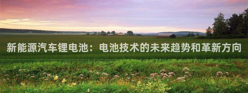 优发国际登录首页：新能源汽车锂电池：电池技术的未来趋势和革新方向