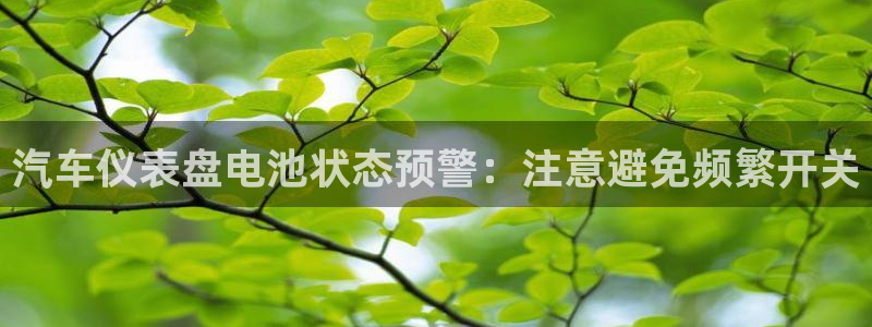 优发国际注册账号：汽车仪表盘电池状态预警：注意避免频繁开关
