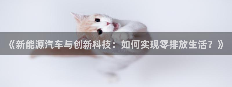 优发国际网站：《新能源汽车与创新科技：如何实现零排放生活？》